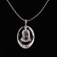 Pendant of the Virgin in transparent glass