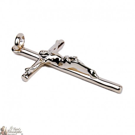 Cuerpo cruz de Cristo chapado en oro - 2 X 3,5 CM