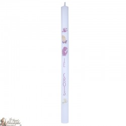 Communion candle -White or Beige 40 cm - Girl