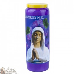 Velas moradas para la novena dedicada a la Virgen de Banneux - modelo 3