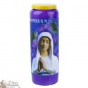 Velas Novena púrpura a Nuestra Señora de Banneux modelo 3 - Oración francés
