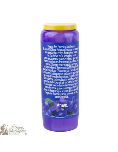 Purple Candles Novenas to Our Lady of Banneux model 3 – french Prayer