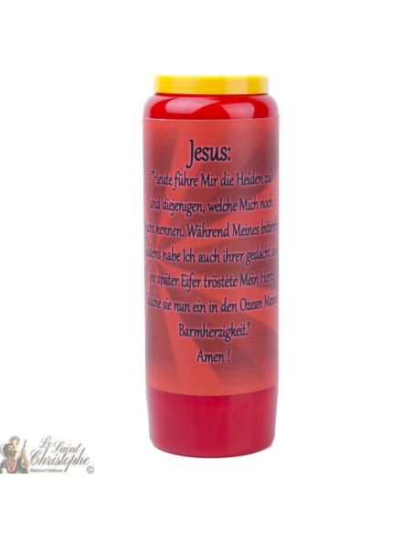  Novenas velas rojas a Cristo Misericordioso - Oración alemán