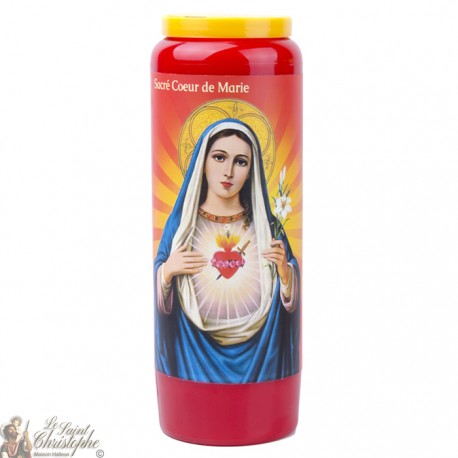 Red Candles Novenas to Immaculate Heart of Mary - French Prayer