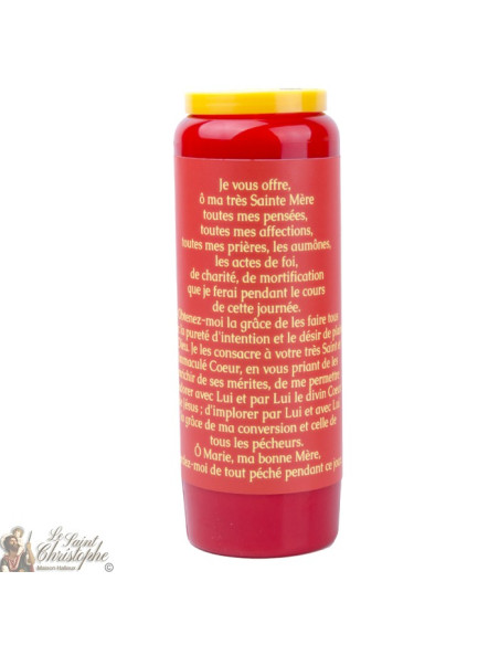  Novenas velas rojas a Inmaculado Corazón de María - Oración francés