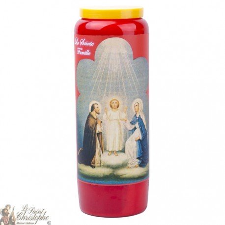 Candele Novene  rossi a Sacra Famiglia - Preghiera francese