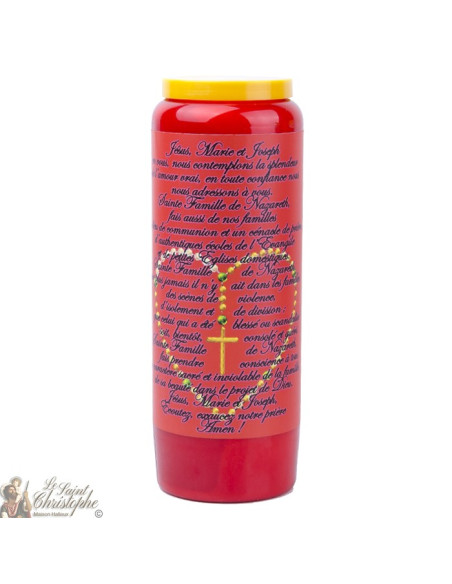 Red Candles Novenas to Holy Family - French Prayer