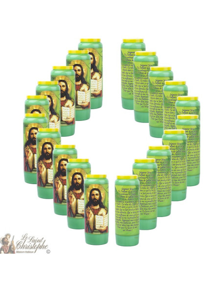 Green Candles Novenas to Jesus  - French Prayer