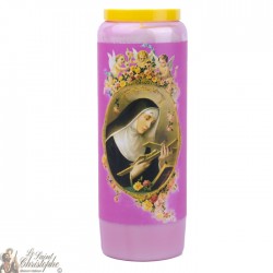 Candele della novena rosa dedicate a Santa Rita