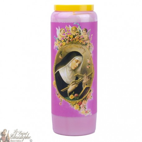 Candele Novene  rosa a  Santa Rita - Preghiera francese