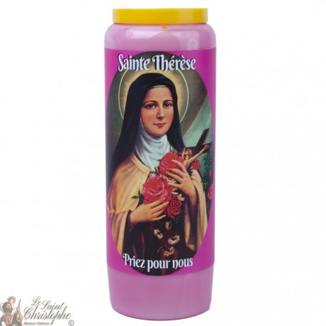 Pink Candles Novenas to Saint Teresa  - French Prayer