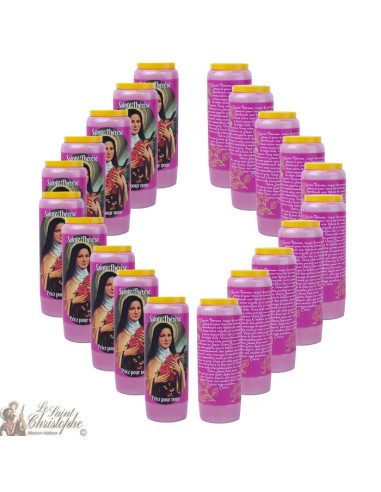 Candele Novene  rosa a  Santa Teresa - Preghiera francese
