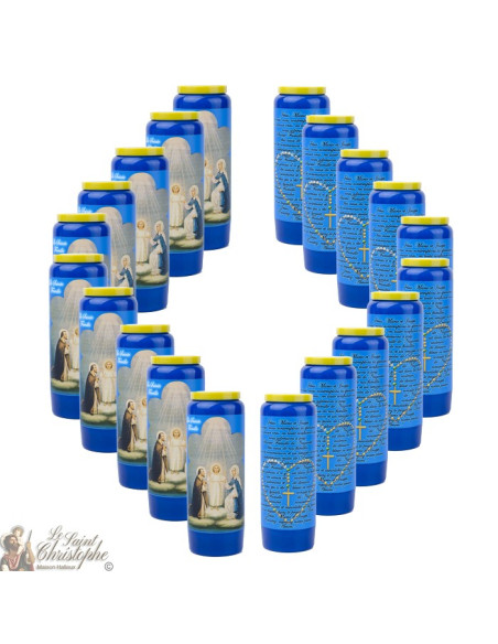 blu Candele Novene a Sacra Famiglia - Preghiera francese