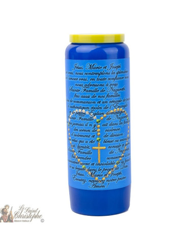 blue Candles Novenas to Holy Family – french Prayer