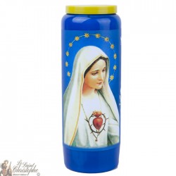 Blaue Novenenkerzen für Unsere Liebe Frau von Fatima