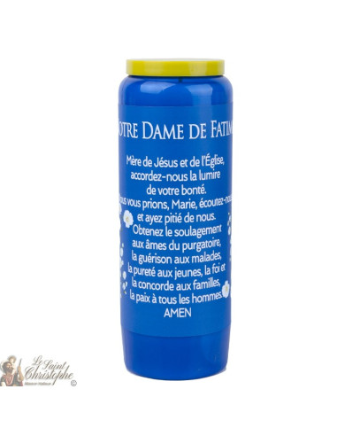 Velas Novena azul a Virgen de Fátima - Oración francés