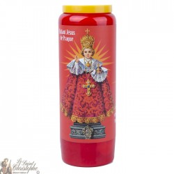 Red novena candles to the Infant Jesus of Prague