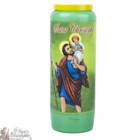 Green Candles Novenas to Saint Christopher  - French Prayer