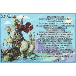 Sticker for novena candle with prayer - Saint George - Blue