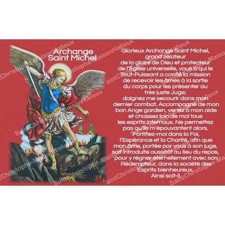 Autocollant bougie de neuvaine avec prière français - Saint Michel