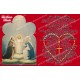 sticker with french  prayer - Holy Family