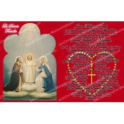 Autocollant bougie de neuvaine avec prière français - Sainte Famille