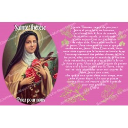 Adesivo francese  con la preghiera - Santa Theresa