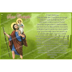 sticker with french  prayer - Saint Christopher