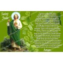 Autocollant pour bougie de neuvaine avec prière - Saint Jude - Vert