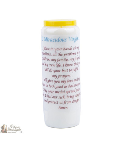 Candles Novenas to The miraculous virgin - english Prayer
