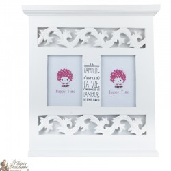 Kundenspezifischer weißer Rahmen - Familie