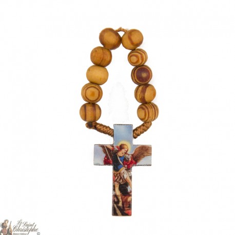 rosario de madera de olivo de Santa Rita