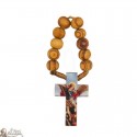rosario de madera de olivo a San Miguel