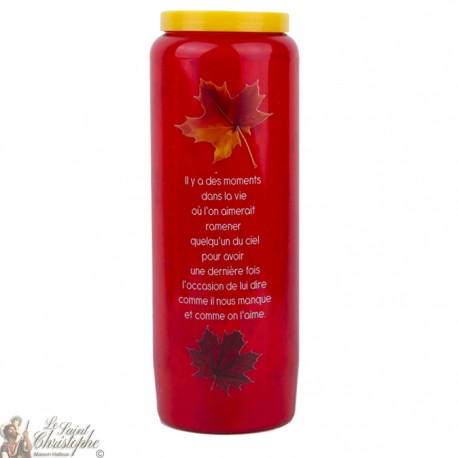 Novene candele rosse a persona perse testo in francese -1-