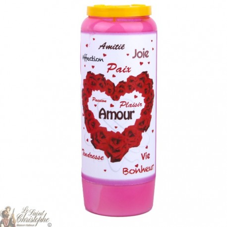 Pink Candles Novenas to Saint Valentine  - French Prayer