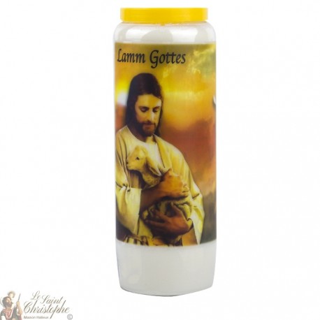 Bougies Neuvaines Agneau de Dieu - prière allemand